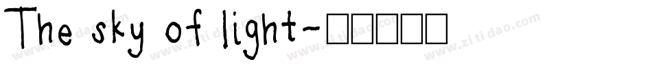 The sky of light字体转换